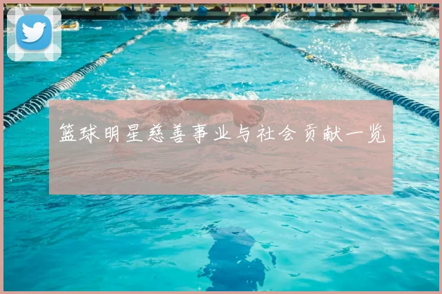 篮球明星慈善事业与社会贡献一览